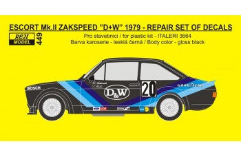 Decal – Ford Escort Mk.II  1979 Zakspeed „D+W“ - ETCC Brands Hatch / Pergusa 1/24